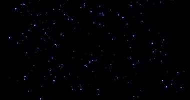 Mavi, parlak, parlak, bulanık bokeh parçacıklarının soyut arka planı, siyah arkaplanda parıltılar. Parıltılı Noel deseni.