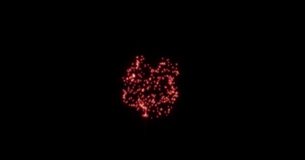 Цикл Кадрів Вогонь Бомби Вибуху Ефект Диму Чорному Екрані Анімація — стокове відео
