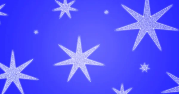 Blauwe Kerst Abstracte Achtergrond Met Deeltjes Van Bokeh Sneeuw Sterren — Stockfoto