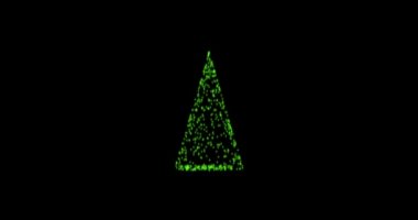 Yeni yıl, çam ağacı yeşili animasyon noktalarından, parçacık çemberlerinden. Harmanlama kipi