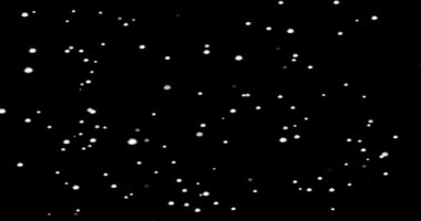 Siyah arkaplanda üç boyutlu parçacıkların soyut bulutu, gökyüzü arkaplanı. 4K karıştırma kipi, karıştırma kipi,