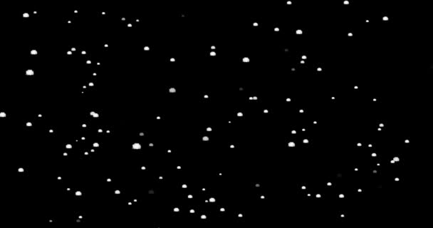 Abstracte Wolk Van Deeltjes Zwarte Achtergrond Video Lucht Achtergrond Mengmodus — Stockvideo
