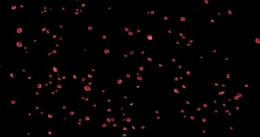 Kan parçacıkları, moleküller, alyuvar hücreleri eritrositler, 3D görüntüleme. Harmanlama kipi, siyah arkaplan.