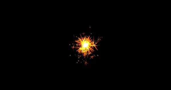 Abstrakte Linien aus Teilchen chaotische Bewegung, entzündet eine Explosion auf einem schwarzen Hintergrund. Blend-Modus — Stockfoto