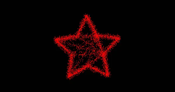 Tecnologia Abstrata Vermelho Estrelas Pontos Animados Círculos Partículas Modo Mistura — Fotografia de Stock