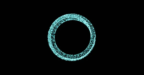 Αφηρημένη Τεχνολογία Μπλε Φόντο Κύκλο Κατασκευασμένο Από Κινούμενες Γραμμές Και — Φωτογραφία Αρχείου