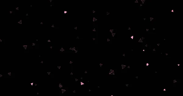 Fond Vidéo Géométrique Abstrait Triangles Roses Hexagones Partir Particules Mode — Photo