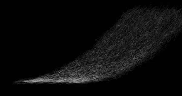 Abstrakte Linien Aus Teilchen Chaotische Bewegung Entzündet Eine Explosion Auf — Stockfoto