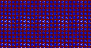 3 boyutlu resim mavi noel topları kırmızı zemin üzerinde 3 boyutlu, pürüzsüz desen, kumaş, kağıt, ambalaj için, noel arkaplanı güzel noel topları, noel süslemeli toplar, kopyalama alanı için