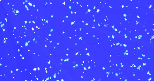 Blauwe Kerst Abstracte Achtergrond Met Deeltjes Van Bokeh Sneeuw Sterren — Stockfoto