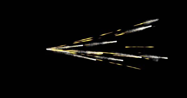 Ein Goldenes Feuerwerk Mit Funkelnden Teilchen Entzündet Vor Schwarzem Hintergrund — Stockfoto