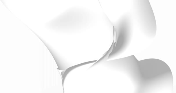 Em loop. Fundo branco abstrato com linhas 3d cinza dinâmico. Animação 3D de linhas brancas. Fundo de vídeo moderno, animado, protetor de tela, espaço de cópia — Vídeo de Stock