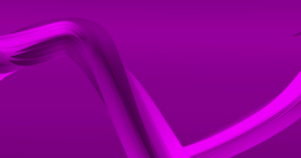 Bouclée. Abstrait Velours Violet fond avec dynamique Orchidée Fleur couleur 3d lignes. Animation 3D de lignes violettes. Fond vidéo moderne, animé, économiseur d'écran, espace de copie — Video