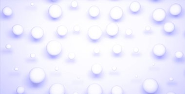 Abstract lilac 17-3938 Very Peri background with dynamic 3d spheres. lilac balls on a lilac background. Modern trendy banner or poster design. 3D image, copy space. clipart