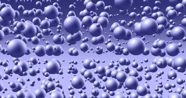 Soyut leylak 17-3938 Çok Peri arkaplanı ve dinamik 3 boyutlu küreler. Leylak arkaplanda leylak topları. Modern moda afiş ya da poster tasarımı. 3B resim, boşluğu kopyala.