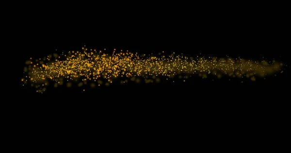 Amarelo Dourado Brilhante Movendo Desfocado Partículas Bokeh Brilhos Sobre Fundo — Fotografia de Stock
