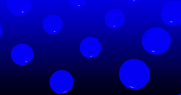 Zapętlone nagranie. Abstrakcyjne niebieskie tło z dynamicznymi niebieskimi kółkami, owalne 3d w postaci tabletek, kapsułek. Animacja 3D niebieskich linii. Nowoczesne tło wideo, animacja, wygaszacz ekranu, przestrzeń do kopiowania — Wideo stockowe