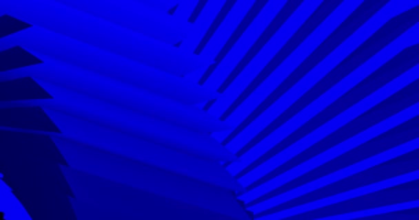 Looped footage. Abstract blue background with dynamic blue 3d lines. 3D animation of blue lines. Modern video background, animated, screensaver, copy space — Stock Video