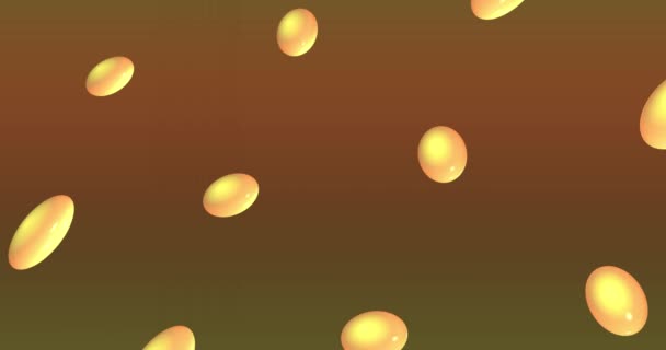 Looped footage. Abstract brown, shocked, green background with dynamic brown 3d circles. 3D animation of green circles. Modern video background, animated, screensaver, copy space — Video Stock