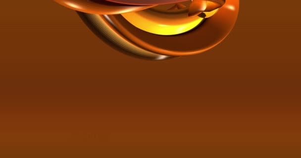 Looped footage. Abstract brown, chocolate brown, beige background with dynamic brown 3d lines. 3D animation of beige lines. Modern video background, animated, screensaver, copy space — Stock Video