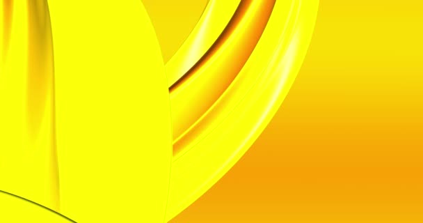 Astratto sfondo giallo con linee dinamiche arancio 3d. Filmati in loop. Animazione 3D di linee arancioni. Sfondo video moderno, animato, screensaver, spazio di copia — Video Stock