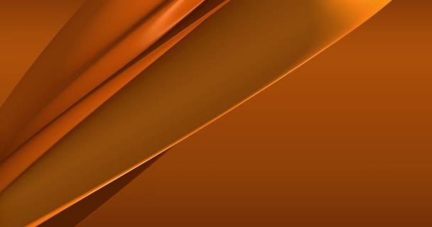 Looped footage. Abstract brown, orange, carrot background with dynamic red 3d lines. 3D animation of orange lines. Modern video background, animated, screensaver, copy space — Stock Video