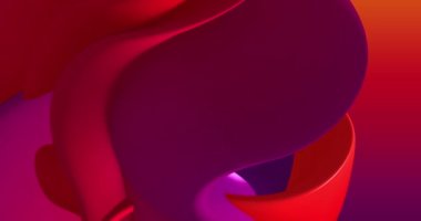 Soyut renkli, kırmızı neon, dinamik renkli 3D çizgileri olan eğimli bir arkaplan. döngülü 3D animasyon. Modern video arkaplanı, canlandırılmış, ekran koruyucu, kopyalama alanı 4K.