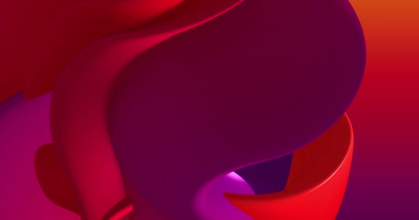 Abstrait coloré, néon rouge, fond dégradé avec des lignes 3D colorées dynamiques. bouclée. Animation 3D. Fond vidéo moderne, animé, économiseur d'écran, espace de copie 4K. — Video