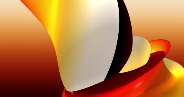 Imagens em loop. Abstrato marrom, vermelho, fundo amarelo com linhas 3d vermelho dinâmico. Animação 3D de linhas bege. Fundo de vídeo moderno, animado, protetor de tela, espaço de cópia — Vídeo de Stock