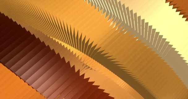 Grabaciones en bucle. Abstracto marrón, marrón chocolate, fondo beige con líneas dinámicas marrones 3d. Animación 3D de líneas beige. Fondo de vídeo moderno, animado, salvapantallas, espacio para copiar — Vídeo de stock