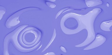 Soyut leylak 17-3938 Çok Peri arkaplanı ve dinamik 3 boyutlu küreler. Leylak arkaplanda leylak topları. Modern moda afiş ya da poster tasarımı. 3B resim, boşluğu kopyala.