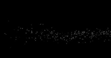 Siyah arka planda beyaz kar taneleri 4k 3D. Kış, kar tanesi, kar taneleri. Düzenleme için şablon. Karıştırma kipi