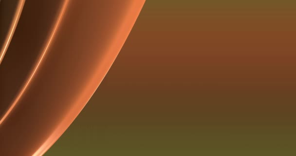 Looped footage. Abstract brown, shocked, green background with dynamic brown 3d lines. 3D animation of green lines. Modern video background, animated, screensaver, copy space — Video Stock