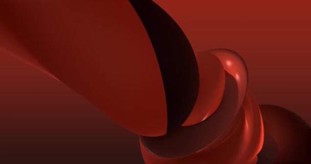 Looping-Aufnahmen. Abstraktes Braun, Rot, Orange, Karotten Hintergrund mit dynamischen roten 3D-Linien. 3D Animation orangefarbener Linien. Moderner Videohintergrund, animiert, Bildschirmschoner, Kopierraum — Stockvideo
