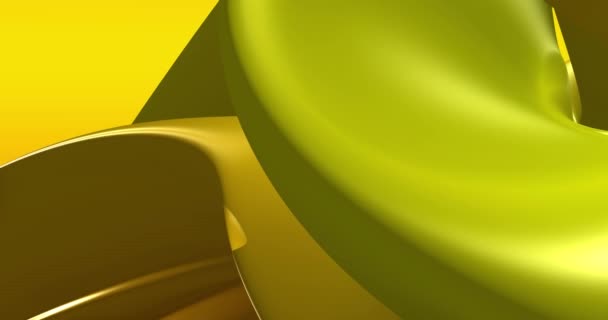 Abstract green, marsh, grassy, yellow background with dynamic green 3d lines. looped footage. 3D animation of herbal color lines. Modern video background, animated, screensaver, copy space — 图库视频影像