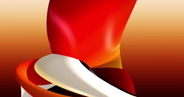 Grabaciones en bucle. Fondo abstracto marrón, rojo, amarillo con líneas dinámicas rojas 3d. Animación 3D de líneas beige. Fondo de vídeo moderno, animado, salvapantallas, espacio para copiar — Vídeos de Stock