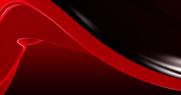 Grabaciones en bucle. Fondo rojo abstracto con líneas dinámicas rojas 3d. Animación 3D de líneas negras. Fondo de vídeo moderno, animado, salvapantallas, espacio para copiar — Vídeo de stock