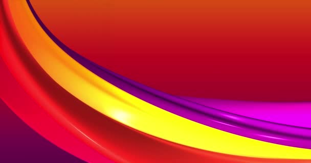 Abstrato colorido, néon vermelho, fundo gradiente com linhas 3D coloridas dinâmicas. looped footage.3D animação. Fundo de vídeo moderno, animado, protetor de tela, espaço de cópia 4K. — Vídeo de Stock