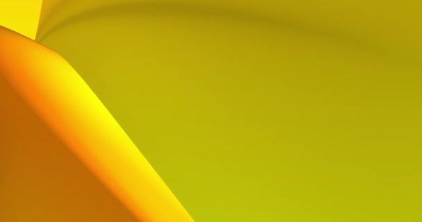 Fundo amarelo abstrato com linhas 3D laranja dinâmicas. imagens em loop. Animação 3D de linhas laranja. Fundo de vídeo moderno, animado, protetor de tela, espaço de cópia — Vídeo de Stock