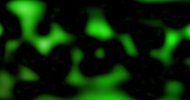 Parçacıklardan soyut yeşil arkaplan. Soyut yeşil beyaz çizgiler, daireler, üç boyutlu lekeler. animasyon, hareketli arka plan VJ, DJ. 4 bin. Gürültü, yumuşak odak, seçici odak döngüsü