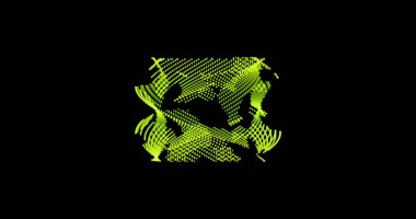 Animasyon çizgileri, noktalar ve parçacıklardan oluşan yeşil kare dikdörtgen arkaplan. Harmanlama kipi