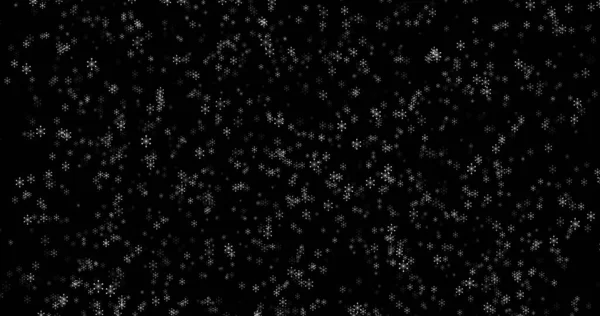 Séquences Flocon de neige blanc sur fond noir 3D. hiver, flocons de neige, flocons de neige. modèle pour le mode editing.blend — Photo