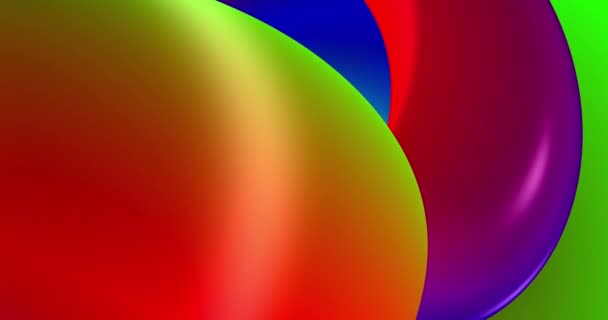 Filmati in loop. Astratto colorato, al neon, sfondo sfumato con dinamiche linee colorate 3d. Animazione 3D. Sfondo video moderno, animato, screensaver, spazio di copia 4K. — Video Stock