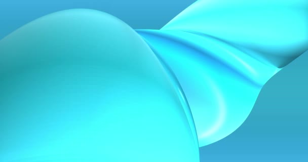 Looped footage. Abstract light blue background with dynamic blue 3d lines. 3D animation of blue lines. Modern video background, animated, screensaver, copy space — Vídeo de Stock
