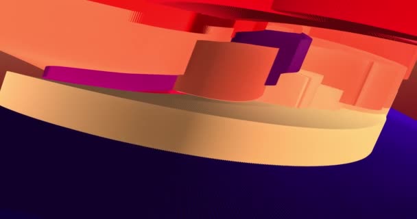 Absztrakt színes, piros neon, gradiens háttér dinamikus színes 3D-s vonalak. hurkolt kép.3D animáció. Modern videó háttér, animált, képernyővédő, másolás tér 4K. — Stock videók