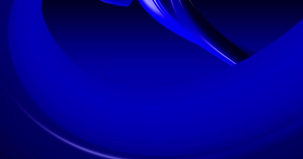 Looped footage. Abstract blue background with dynamic blue 3d lines. 3D animation of blue lines. Modern video background, animated, screensaver, copy space — Stock Video