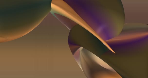 Fondo abstracto amarillo, púrpura, verde, marrón con líneas dinámicas marrones 3d. Animación 3D de líneas amarillas. Fondo de vídeo moderno, animado, salvapantallas, espacio para copiar, imágenes en bucle. — Vídeo de stock
