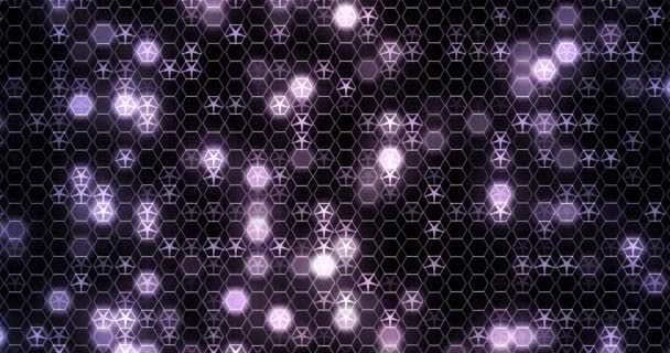 Lilac Abstract geometric video background, violet figure from particles. blend mode, overlay mode, 4k footage. — Stok video