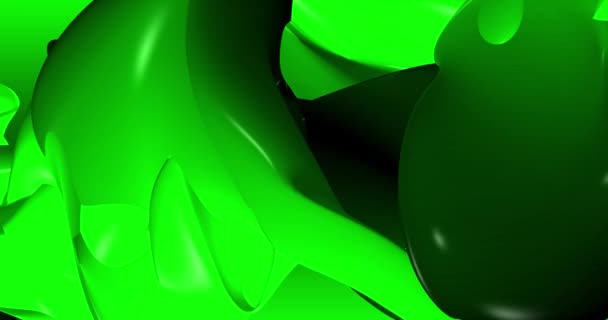 Beelden van een lus. Abstract licht groene achtergrond met dynamische groene 3d lijnen. 3D animatie van kruidenkleuren lijnen. Moderne video-achtergrond, geanimeerd, screensaver, kopieerruimte — Stockvideo