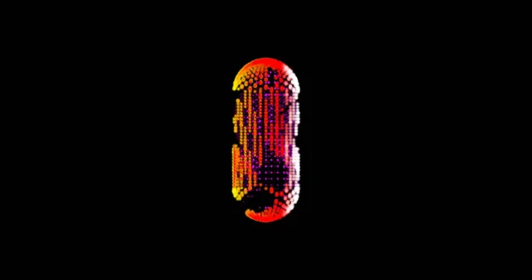 药物胶囊，红色药丸，医学图形动画背景。3D渲染. — 图库照片